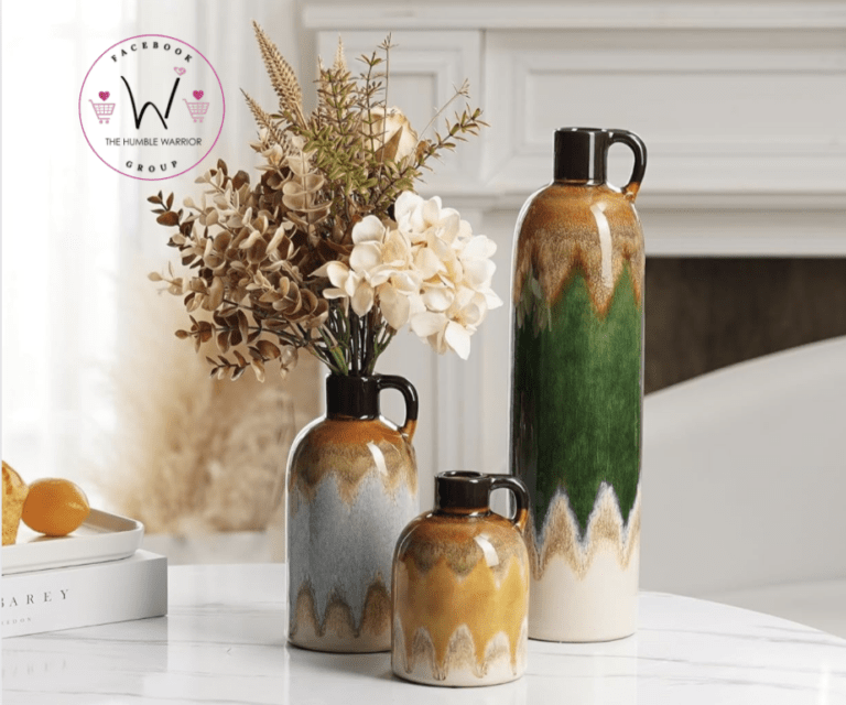 TERESA’S COLLECTION Set of 3 Rustic Ceramic Vases!